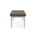 thumbnail image 5 of Lesro Lenox Steel Fabric 2-Seat Waiting Room Guest Bench in Silver/Adler Peppercorn Brown, 5 of 5