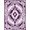 Purple White, Pattern 7, variant on Design&I 6'x9' Washable Area Rug Snag-Free Tie Composition Southwestern Interlocking Zigzag Motif Geometric for Dining Room, Under Table, Office