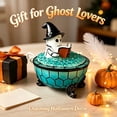 thumbnail image 2 of AZXY Halloween Decor, Resin Ghost Reading Book Night Light, Witch Hat Ghost Figurine, Light‑up Halloween Tabletop Decoration for Home Indoor Desk Shelf, 2 of 5