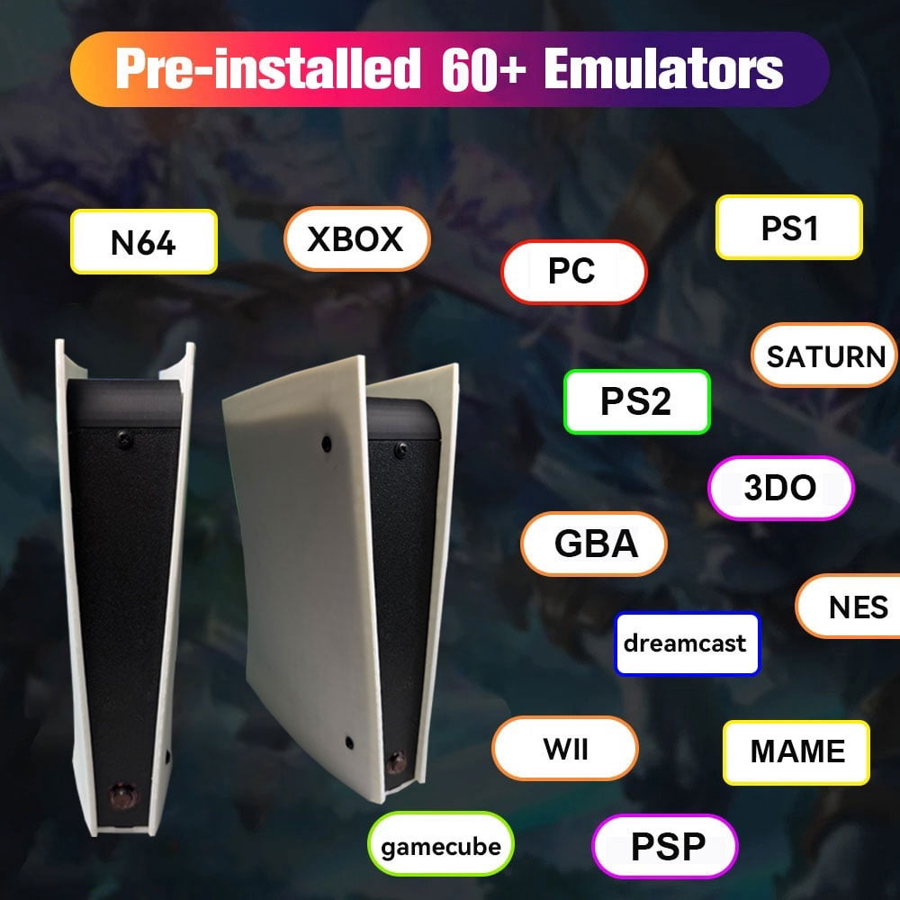 X5 Retro Game Console 500GB Built-in 70000+ Classic Games 4K HD Output 60+ Emulators for Xbox Wii PS2 N64 SEGA Dreamcast & More
