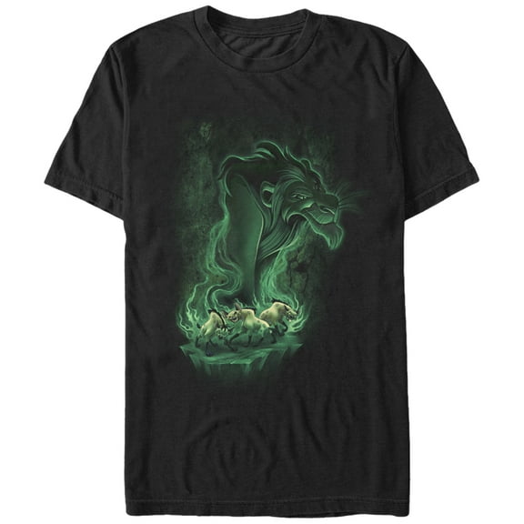 Men's Lion King Scar Smoke  Graphic Tee Black 4X Large