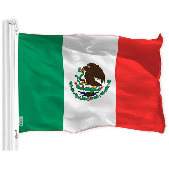 G128 – 3x5 flag Mexico (Mexican) Flag Printed 150D Quality Polyester, Banderas de Mexico with Grommets