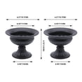 thumbnail image 3 of Koyal Wholesale Black Ribbed Pedestal Decorative Bowl, 10 Pack Compote Centerpiece, 3 of 5