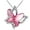 Light Pink, variant on butterfly necklace collarbone necklace with birthstone neck jewelry gifts for women purple