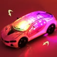 thumbnail image 5 of SAYLITA 8 inch LED Light Car Toys, Kids Light Up Car Play Vehicles with Flashing Lights/Music, Real Sound Toys Gift for Boys, Girls, Toddlers Ages 3+, 5 of 7