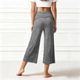 thumbnail image 4 of Byoo Big Girls' Ruched Waist Cropped Pants Soft Solid Color Wide Leg Casual High Waist Trousers, 4 of 8