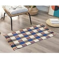 thumbnail image 4 of Fennco Styles Multicolor Woven Plaid Hand Knotted Tassel Boho Small Area Rug - Cotton Blend Carpet Indoor Outdoor Floor Mat for Living Room, Entryway, Bedroom and Floor Décor, 4 of 12
