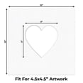 thumbnail image 2 of Oyster Shell White Picture Frame Mat for 10x10 Frames - Heart Opening for 5x5 Photos - 1 Mat, 2 of 7
