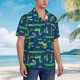 thumbnail image 3 of Fotbe Little Pirate Crocodile Camisa Hawaiana para Hombre Unisex – Camisa Casual de Verano con Botones de Manga Corta de Algodón y Lino,3X-Large, 3 of 7
