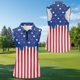 thumbnail image 5 of Garronmavis 250th Anniversary Matching Golf Shirts for Couple with Collar Tank Top Women's Matching Hawaiian Golf Shirt for Couple Racerback Design for Yoga or Daily Wear Fit Plain, 5 of 6