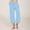 Blue, variant on Fesfesfes Women's Trendy Pants Elastic Drawstring Waist Wide Leg 3/4 Length with Side Pockets Summer Casual Lightweight Breathable Trousers(Mint Green#2,2XL)