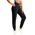 thumbnail image 6 of Womens Workout Sweatpants Drawstring Elastic Waist Jogger Pants with Pockets Gym Casual Black XL, 6 of 9