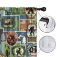 thumbnail image 4 of Blackout Kids Curtains,Bigfoot and Patch Blue Pattern Children's Insulated Curtains Set Of 2,Bedroom Essentials,Toddler Room Decor 52"x84", 4 of 5