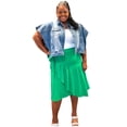 thumbnail image 3 of Women's Plus Size Airflow Midi Skirt With A Bow, 3 of 5