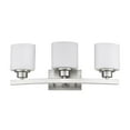 thumbnail image 3 of CHLOE Lighting AALIYAH Contemporary 3 Light Brushed Nickel Bath Vanity Light Opal White Glass 23" Wide, 3 of 6