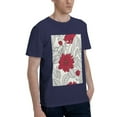 thumbnail image 2 of Bingfone Leaves And Anemone Men'S Loose Fit Short-Sleeve Pocket T-Shirt, 2 of 7