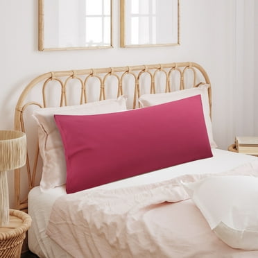 PiccoCasa Body Pillowcase 1800 Series Brushed Microfiber Long Pillowcase Burgundy 20"x48"
