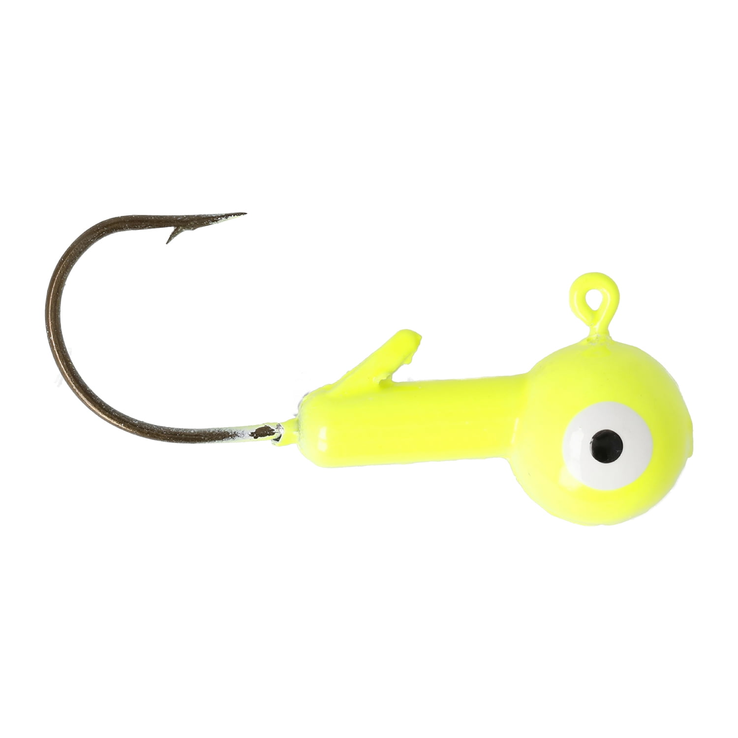 Eagle Claw Ball Head Fishing Jig, White with Bronze Hook, 1/8 oz., 10 Count  