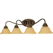 Nuvo 60-1036 - Castillo - 4 Light - 33" - Wall Fixture - w/ Champagne Linen Washed Glass