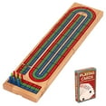thumbnail image 1 of SHISUYAN 1 Set Cribbage Board Table Game Solid Wood Party Board Game Board Cribbage Cards Board, 1 of 9