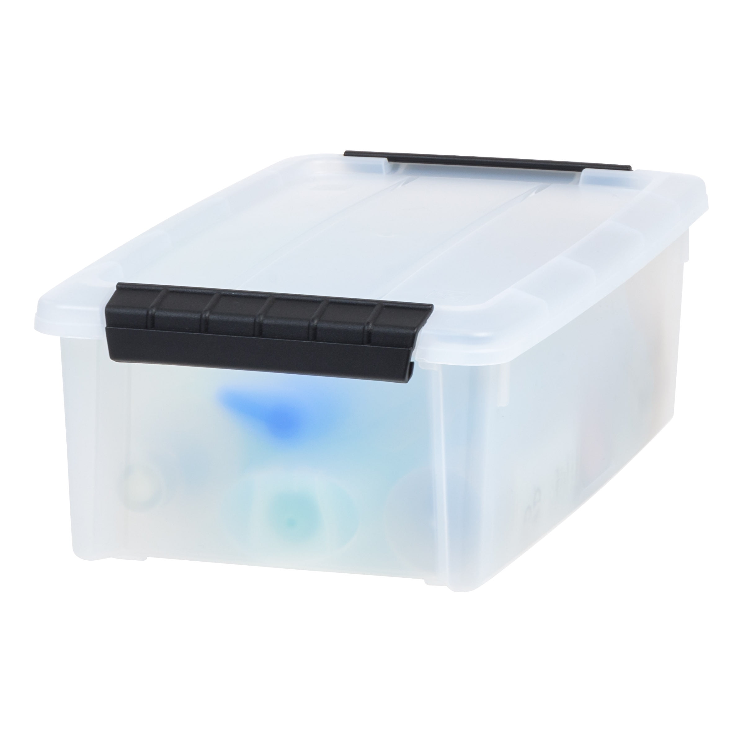 IRIS 5.8 Qt. Plastic Storage Bin with Lid, Stackable Storage Containers, Tote