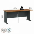 thumbnail image 2 of Bush Series A Collection 72W Desk Natural Cherry WC57472, 2 of 8