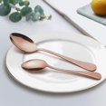 thumbnail image 5 of Copper Silverware Flatware Set, 20 Piece Stainless Steel Cutlery Set for 4, Mirror Finish, Ideal for Home Hotel Wedding Festival Party, Dishwasher Safe, 5 of 7