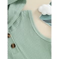 thumbnail image 6 of Bagilaanoe Newborn Baby Boys One-pieces Ribbed Sleeveless Hood Jumpsuit 3M 6M 12M 18M Infant Romper Casual Clothing, 6 of 7