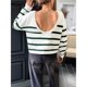 thumbnail image 4 of Suéter Corto de Cuello Redondo para Mujer, Larga, Tejido Grueso, Estilo Jersey, Ideal para Otoño Verde y M, 4 of 7