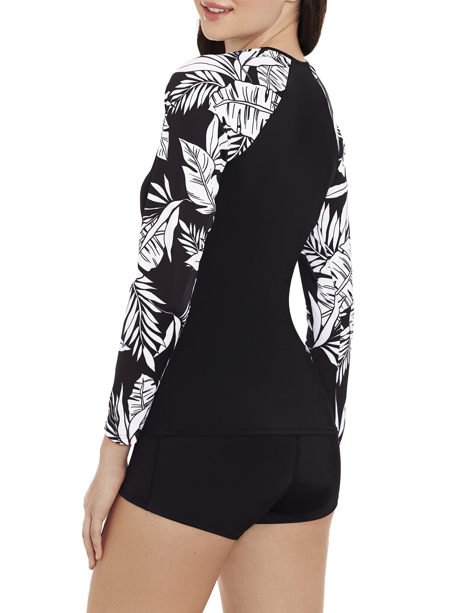 Avia Women’s and Women’s Plus Raglan Rash Guard Swim Top