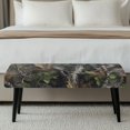 thumbnail image 5 of XYZCANDO Camo Leaf Print Dining Bench Covers, Flexible Rectangle Bench Cover Washable Polyester Spandex Bench Seat Slipcover for Living Room, 5 of 9