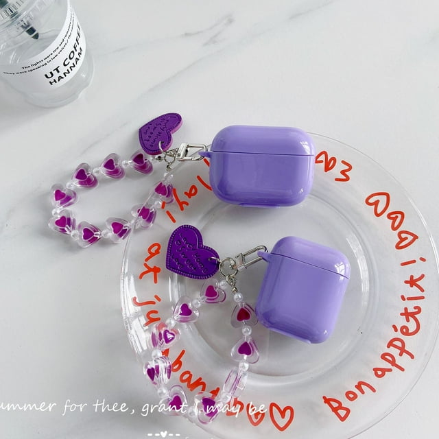 Pour Étui AirPods Pro - Étui de Protection Souple Mignon Unique avec Chaîne de Poignet pour Étui de Recharge Sans Fil AirPods Compatible avec AirPods pour Filles Ados Enfants