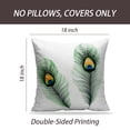 thumbnail image 2 of LALILO Throw Pillow Covers Stock Peacock Feather Transparent Cushion Cover 18" x 18", 2 Pack, 2 of 6