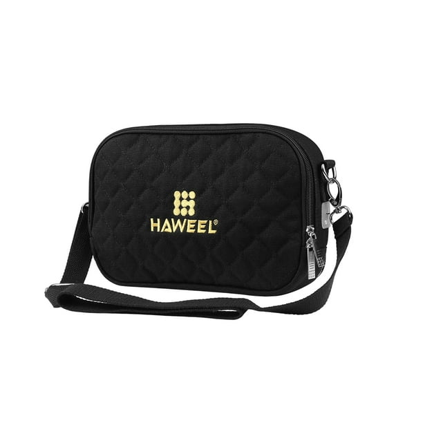 Sonducket Bolsa de calefacción Bolsas de almacenamiento de múltiples capas Cremallera Forro de nylon ligero Paquete de transporte Tablet Hogar Bolsas de mensajero y de hombro Negro