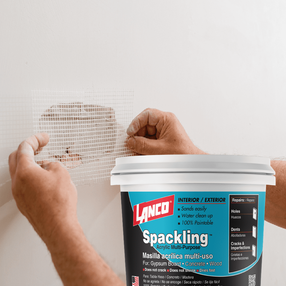 Lanco Spackling Compound White Finish for Wall Fillers, 1 Quart
