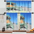 thumbnail image 3 of LALILO Kitchen Curtains and Valances Set of 3 36" Beach Window Treatment Tiers for Window Decor, 3 of 5