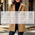 thumbnail image 3 of Edvintorg Womens Trench Coat Turndown Collar Loose Casual Long Jacket Solid Color Long Sleeve Outerwear with Pocket Womens Clothing Brown S-2XL, 3 of 6