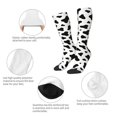 thumbnail image 4 of Cow Spots Print Knee High Socks for Women Long Leg Warmers Socks, 4 of 7