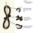 thumbnail image 4 of Parcelona French Ribbon Knot Infinity Small Celluloid Hair Barrettes for Women, 4 of 22