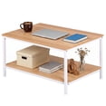 thumbnail image 6 of ZENY Rectangle Wood Coffee Table Metal Frame MDF Home Tea Table Desk Rustic Natural, 6 of 9