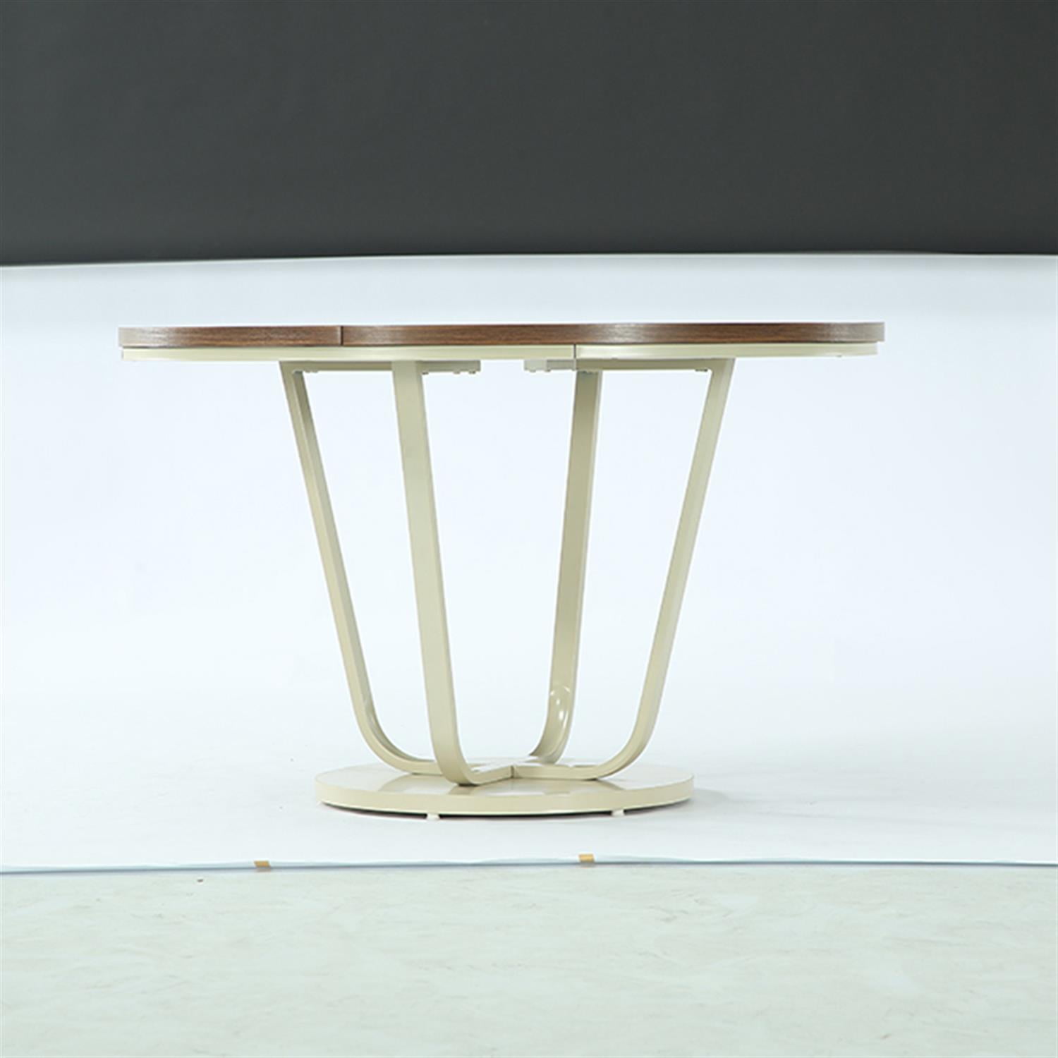 Demi Bonn Wooden Coffee Table, 2-Tier Round Central Cocktail Table with Shelves for Home Living Room, Office, Brown