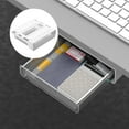 thumbnail image 1 of RKSTN Storage and Organization Hidden Plastic Storage Box Under Desk Drawer, Table Hidden Organizer Slide Out Large Storage Desktop Pencil Tray For Office Home School Kitchen Self-Adhesi Storage Bins, 1 of 6