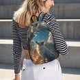 thumbnail image 5 of Balery Starry Sky Cloud Wolf Mochila Clásica Impresa Básica para Viaje, Mochila Escolar Resistente al Agua, Mochila de Lona con Correas Ajustables-Medium, 5 of 5