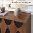 thumbnail image 7 of LEFHDA Black Geometric Pattern Design Sideboard Buffet Cabinet, Kitchen Storage Cabinet, 31.5" Accent Cabinet for Living Room, Kitchen, Dining Room, Entryway, Walnut, 7 of 7