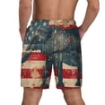 thumbnail image 4 of Uemuo Vintage American Flag Elephant Pattern Mens Swim Trunks Quick Dry Board Shorts with Mesh Lining, Stretch Beach Shorts Quick Dry No-Chafing Board Shorts-, 4 of 9