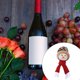 thumbnail image 5 of Naiovety Paño Navidad botella de vino decoración portátil reutilizable decorativo muñeco de nieve Adorable hogar Navidad cubierta temática Kits de decoración para fiestas Bufanda, 5 of 6