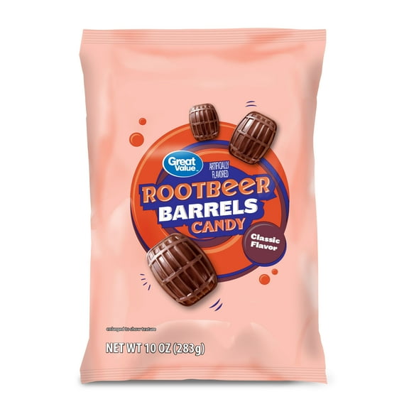 Great Value Root Beer Barrels Hard Candy, 10 oz