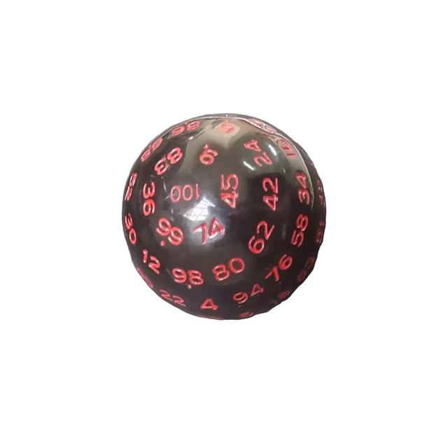 Multi-sided Polyhedral Dice Tabletop Teaching Board Game Props Smooth Surface Round Good Balance Table Board Role for Club Red Red Paint