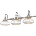 thumbnail image 1 of Beaumont Lane 3 Light Crystal Glass Vanity Light in Pewter, 1 of 4