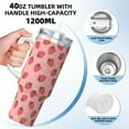 thumbnail image 3 of KLL Strawberries Print 40oz Stainless Steel Insulated Car Cup Coffee Mug with Spillproof Lid - Keep Your Drink Hot or Cold on the Go, 3 of 8